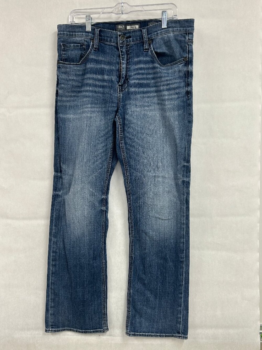 BKE Jake Bootcut Jeans Men's 34R Medium Wash Distressed Fade Denim Western Y2K